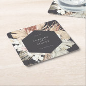 Dessous-de-verre Carré En Papier Rustique Boho-Chic Personnalisé (Incliné)