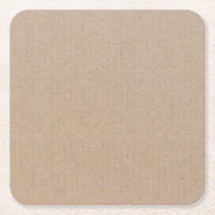 Dessous-de-verre Carré En Papier Rustique Kraft papier blanc Modèle personnalisé