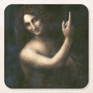 Dessous-de-verre Carré En Papier Saint Jean Baptiste, Léonard de Vinci