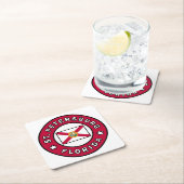 Dessous-de-verre Carré En Papier Saint-Pétersbourg, Floride (En situation)