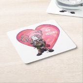 Dessous-de-verre Carré En Papier Saint Valentin (Incliné)