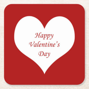 Dessous-de-verre Carré En Papier Saint Valentin Coeur
