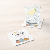 Dessous-de-verre Carré En Papier Saison Citrouille Hello (En situation)