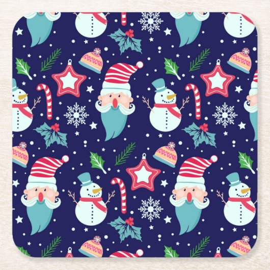 Dessous-de-verre Carré En Papier Saison Festive (Devant)