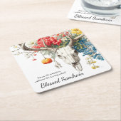 Dessous-de-verre Carré En Papier Saisons mystiques | Samhain Witchy Design (Incliné)