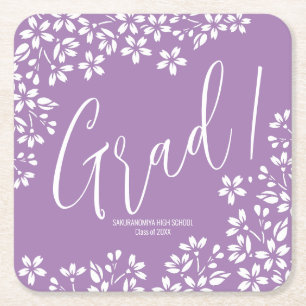 Dessous-de-verre Carré En Papier SAKURA cerisier fleur fête de graduation