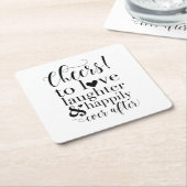 Dessous-de-verre Carré En Papier Salutations À L'Amour, Heureusement Jamais Après U (Incliné)