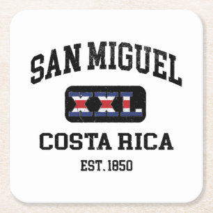 Dessous-de-verre Carré En Papier San Miguel, Costa Rica - XXL Athletic