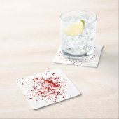 Dessous-de-verre Carré En Papier sang 2 (En situation)