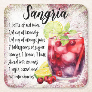 Dessous-de-verre Carré En Papier Sangria