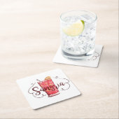 Dessous-de-verre Carré En Papier Sangria (En situation)