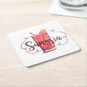 Dessous-de-verre Carré En Papier Sangria (Incliné)