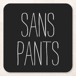 Dessous-de-verre Carré En Papier Sans pantalons