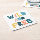 Dessous-de-verre Carré En Papier Sauvage et libre (Incliné)