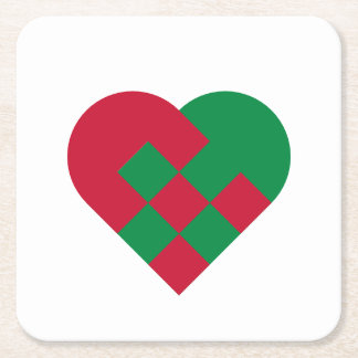 Dessous-de-verre Carré En Papier Scandinavian Yule Hear - Christmas Holiday -