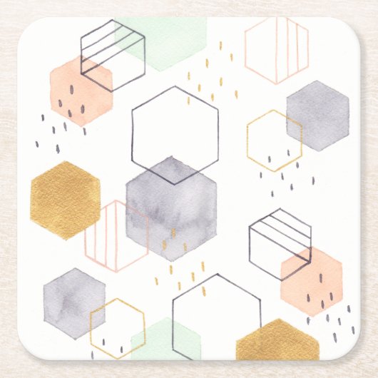 Dessous-de-verre Carré En Papier Scatter hexadécimal (Devant)