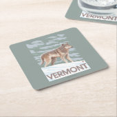 Dessous-de-verre Carré En Papier Scène de VermontWolf (Incliné)
