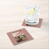 Dessous-de-verre Carré En Papier Scène de YellowstoneBison (En situation)