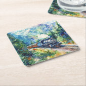 Dessous-de-verre Carré En Papier Scenic Landscape with Train (Incliné)