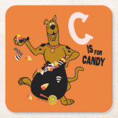 Dessous-de-verre Carré En Papier Scooby-Doo | C est pour Candy (Devant)