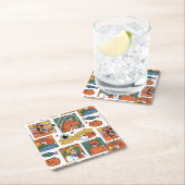 Dessous-de-verre Carré En Papier Scooby-Doo Halloween Photos Pattern (En situation)