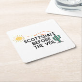 Dessous-de-verre Carré En Papier Scottsdale avant le voile  (Incliné)