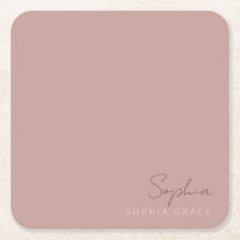 Script manuscrit moderne Dusty Rose customisé