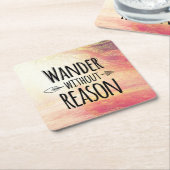 Dessous-de-verre Carré En Papier Se balader sans raison (Incliné)