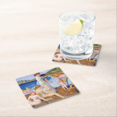 Dessous-de-verre Carré En Papier Sea Bathing, Maurice Denis (En situation)