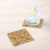 Dessous-de-verre Carré En Papier Seamless Realistic Cookie Pattern Coasters (En situation)