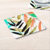 Dessous-de-verre Carré En Papier Secondes vives II (Incliné)