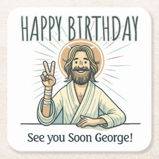 Dessous-de-verre Carré En Papier "See you soon", Birthday gift, 55