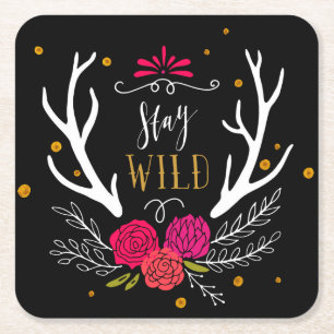 Dessous-de-verre Carré En Papier Séjour sauvage