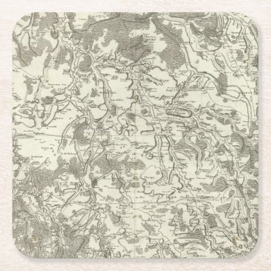 Dessous-de-verre Carré En Papier Semur, Montbard (Devant)