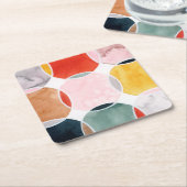 Dessous-de-verre Carré En Papier Sensal - Motif circulaire (Incliné)