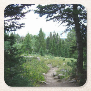 Dessous-de-verre Carré En Papier Sentier Grand Teton