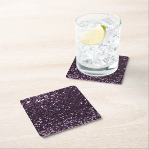 Dessous-de-verre Carré En Papier Séquence étincelante de glam Parties scintillant