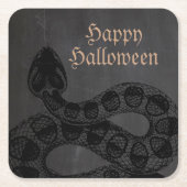 Dessous-de-verre Carré En Papier Serpent d'Halloween (Devant)
