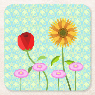 Dessous-de-verre Carré En Papier serviettes fleurs pour la collection anniversaire
