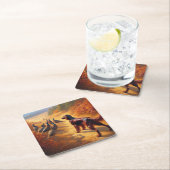 Dessous-de-verre Carré En Papier Setter irlandais (En situation)