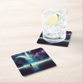 Dessous-de-verre Carré En Papier SF - Opéra spatial 1 (En situation)