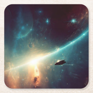 Dessous-de-verre Carré En Papier SF - Opéra spatial 2