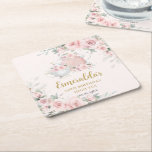 Dessous-de-verre Carré En Papier Shabby Chic Blush Floral High Tea Party<br><div class="desc">Personnalisez ce dessous de verre de papier shabby chic tea party facilement et rapidement. Cliquez simplement sur le bouton Modifier à l'aide des outils de conception pour modifier davantage le texte, le libellé, le style de police, la taille de police, la couleur de police, ajouter du texte, déplacer ou supprimer...</div>