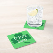 Dessous-de-verre Carré En Papier Shamrock irlandais Lad Green St. Patrick's Day Par (En situation)