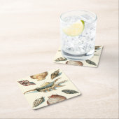 Dessous-de-verre Carré En Papier Shell de fantaisie échouent (En situation)