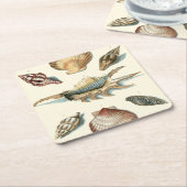 Dessous-de-verre Carré En Papier Shell de fantaisie échouent (Incliné)