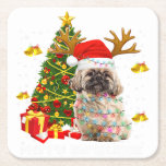 Dessous-de-verre Carré En Papier Shih Tzu Christmas Lights Tree | Santa Xmas<br><div class="desc">With this Shih Tzu Dog gift,  you will be able to have a surprise for your friends,  family,  or lovers. This gift is appropriate for almost any occasion. With cute designs and great materials,  we hope to present you with the greatest family items.</div>