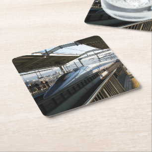 Dessous-de-verre Carré En Papier Shinkansen série 500 新 幹 train 線