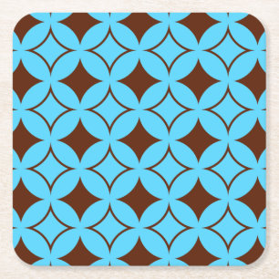 Dessous-de-verre Carré En Papier Shippo bleu et marron