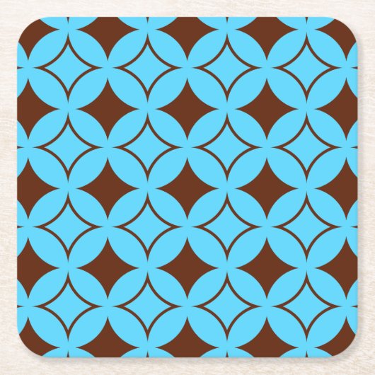 Dessous-de-verre Carré En Papier Shippo bleu et marron (Devant)